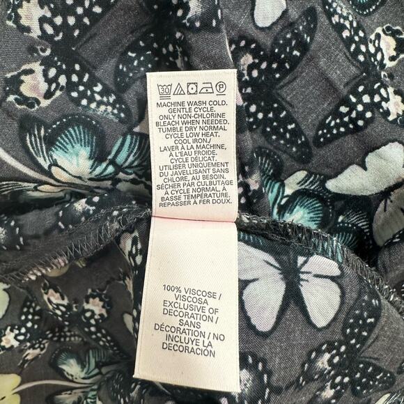 Victoria's Secret Butterfly Print Kimono Beach Cover Up Womens‎ Top Size M/L Top - Picture 6 of 7